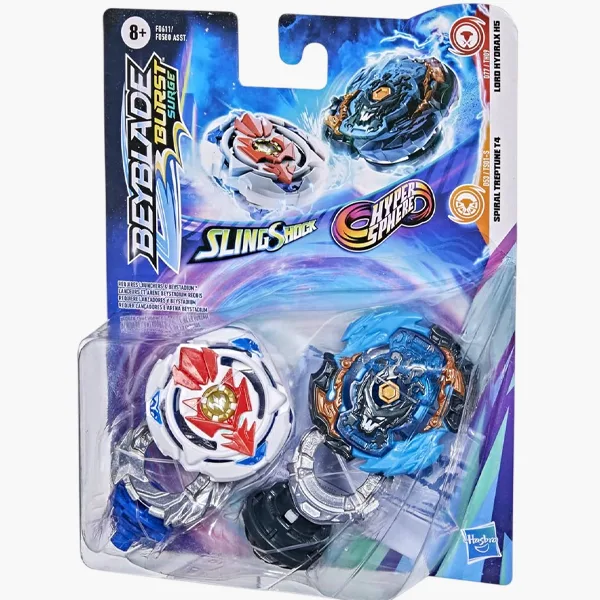 Beyblade Burst Surge Dual Spiral Treptune T4 y Lord Hydrax H5